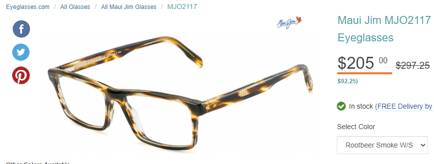  Maui Jim MJO2117 