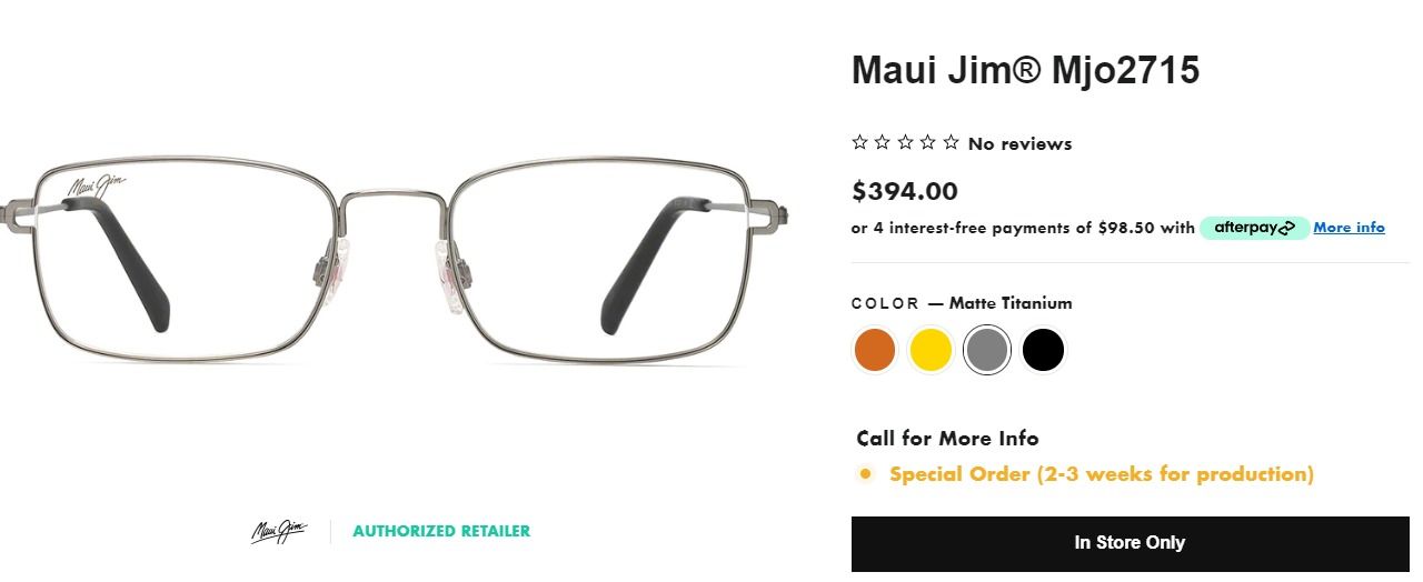  Maui Jim MJO2715 -17 eyeglasses 