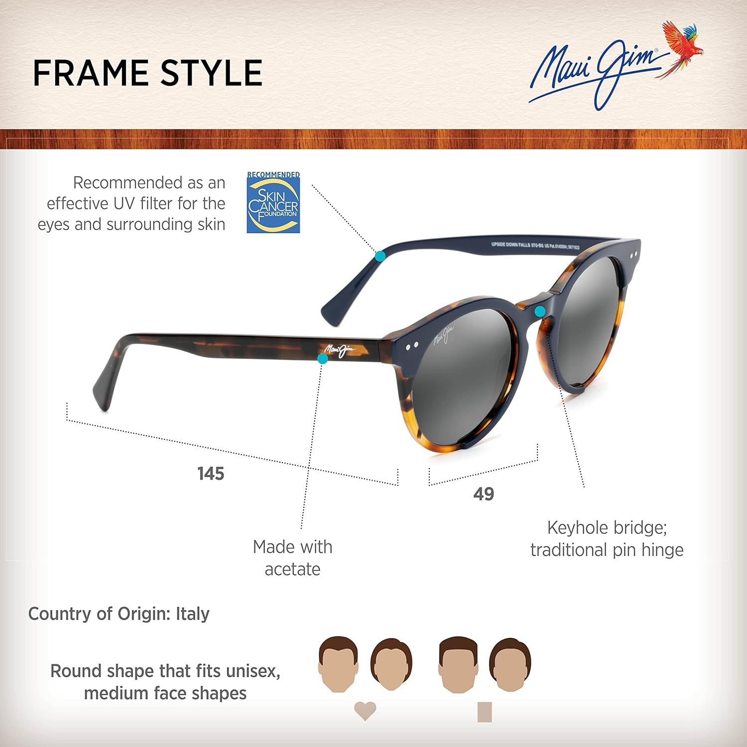  Maui Ji Upside Down Falls H861-10 sunglasses 
