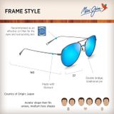  Maui Jim Walaka Blue Hawaii sunglasses 