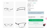  Nike 6066 001 titanium eyeglasses 