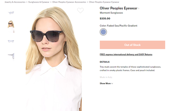  Oliver Peoples Marmont 