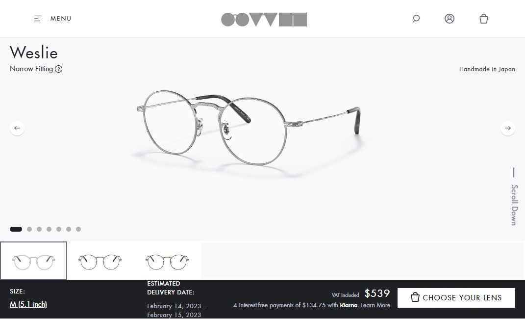  Oliver Peoples Weslie silver eyeglasses 