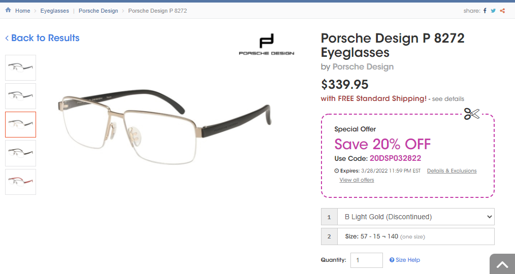 Porsche Design P 8272 B titanium Porsche Design P 8272 B titanium