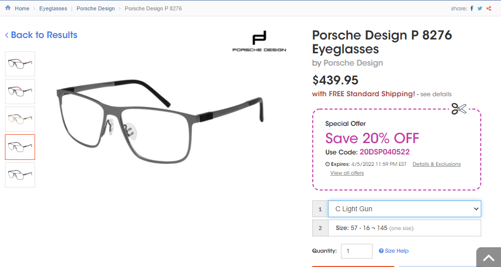 Porsche Design P 8276 Eyeglasses Porsche Design P 8276 Eyeglasses