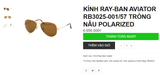  (ĐÃ BÁN) Ray Ban RB3025 001/57 polarized sunglasses 