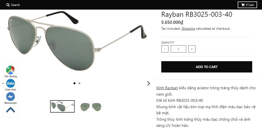  Ray Ban RB3025 003/40 sunglasses 