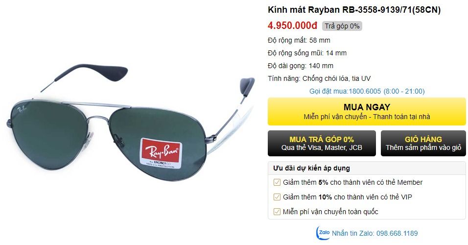  Ray Ban RB3558 9139/71 sunglasses 