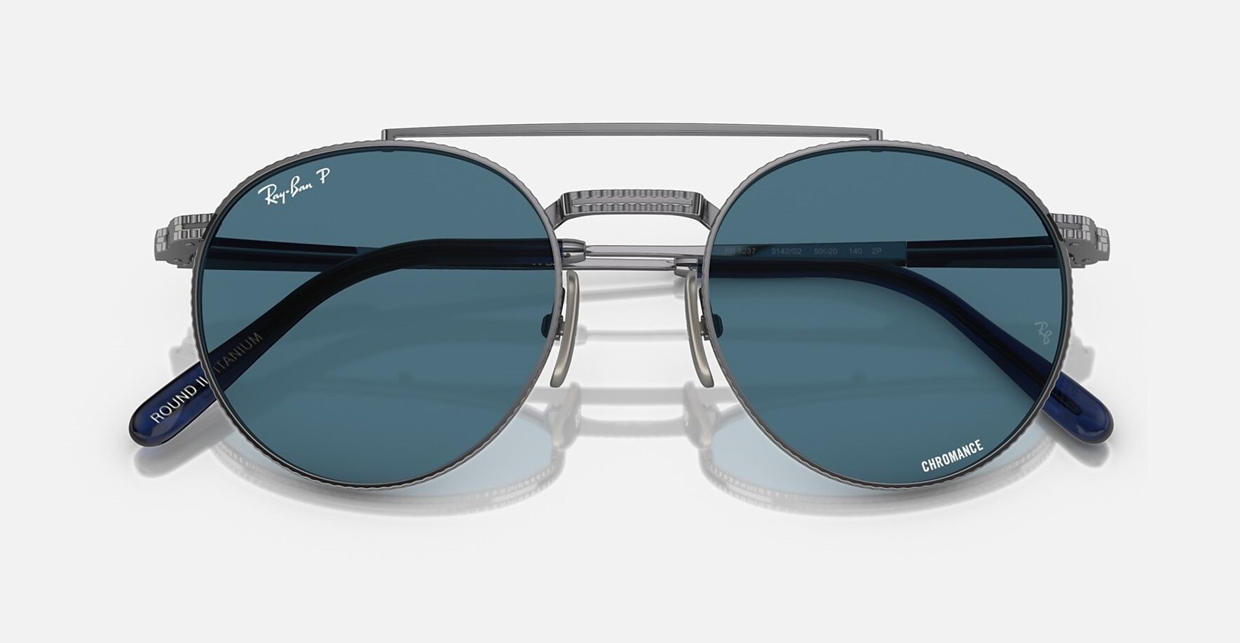  (ĐÃ BÁN) Ray Ban Round II Titanium RB8237 314S2 sunglasses 