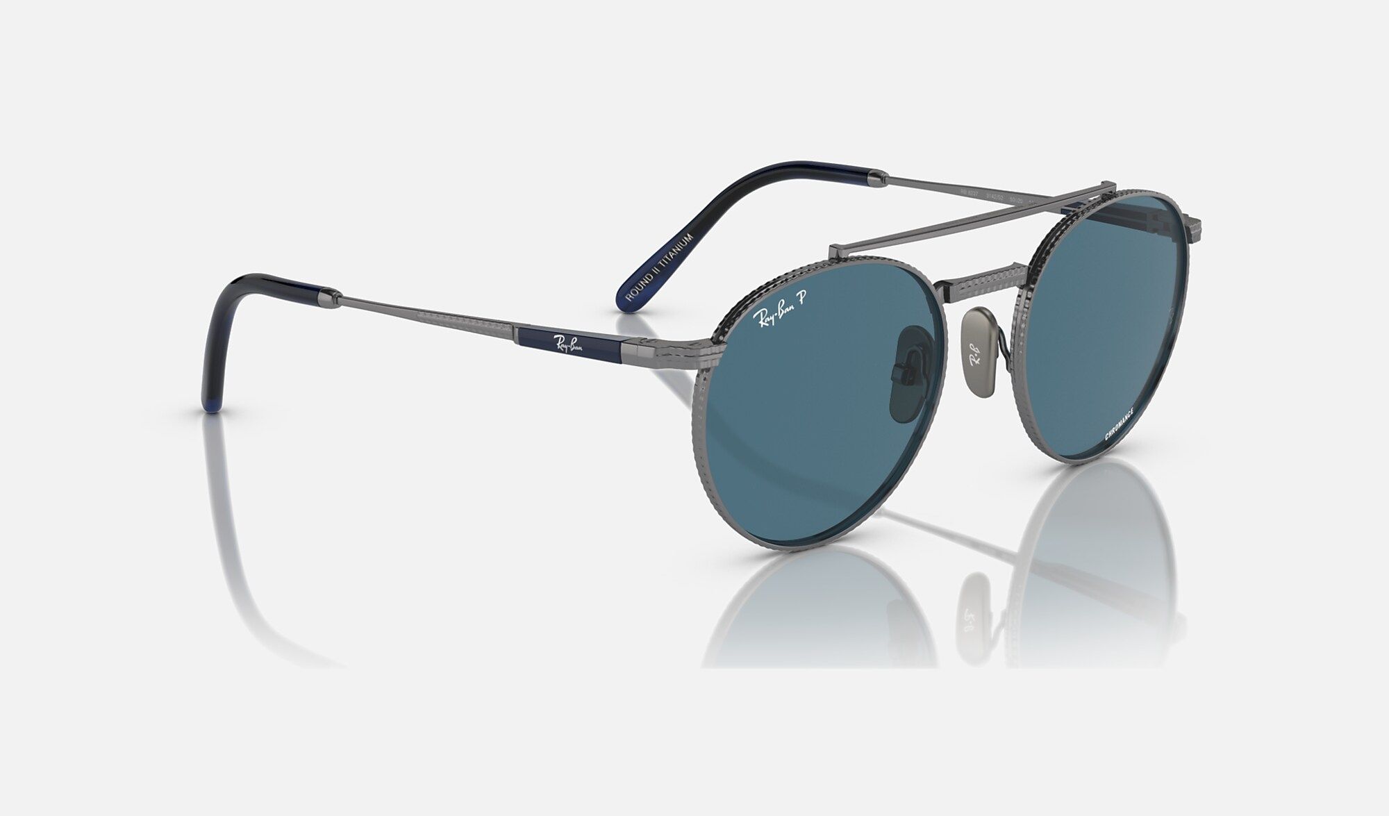  (ĐÃ BÁN) Ray Ban Round II Titanium RB8237 314S2 sunglasses 