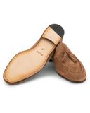  ĐÃ BÁN - Santoni suede tassel loafers - light brown 