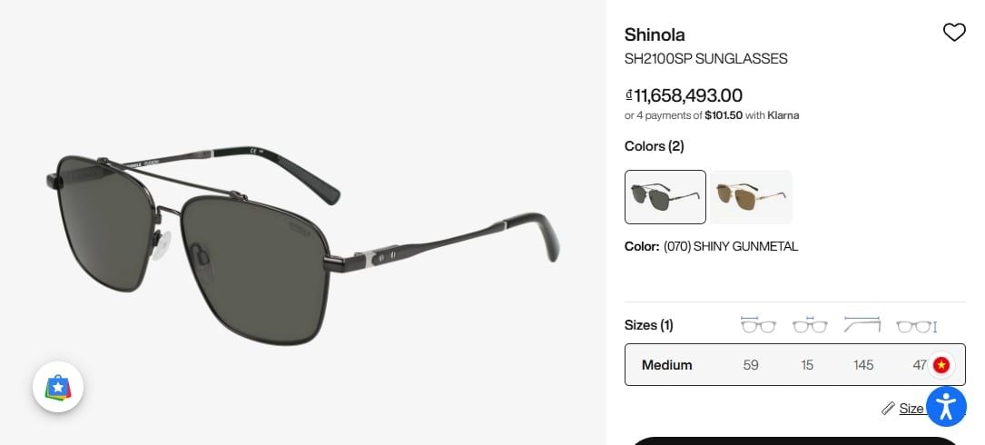  Shinola Runwell collection Polarized sunglasses 