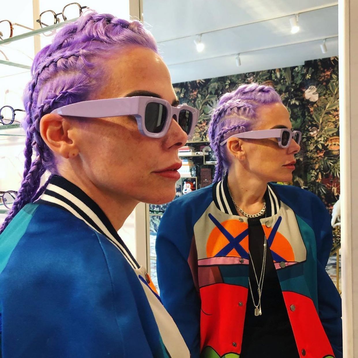  RHUDE x THIERRY LASRY Rhevision Purple sunglasses 