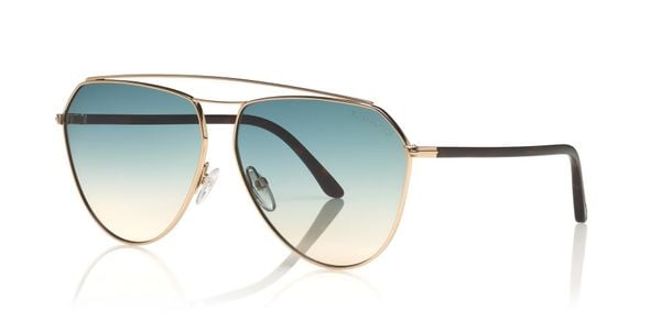  Tom Ford Binx Gold Green sunglasses 