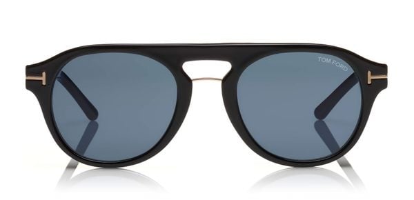  Tom Ford FT5533-B 01V blue light blocking eyeglasses with sun-clip on 