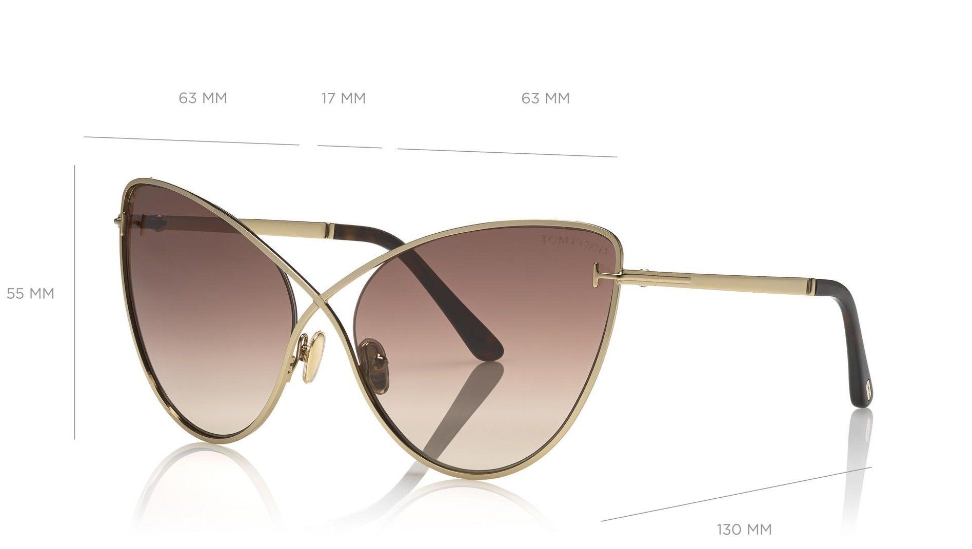  Tom Ford Leila Gold Brown sunglasses 