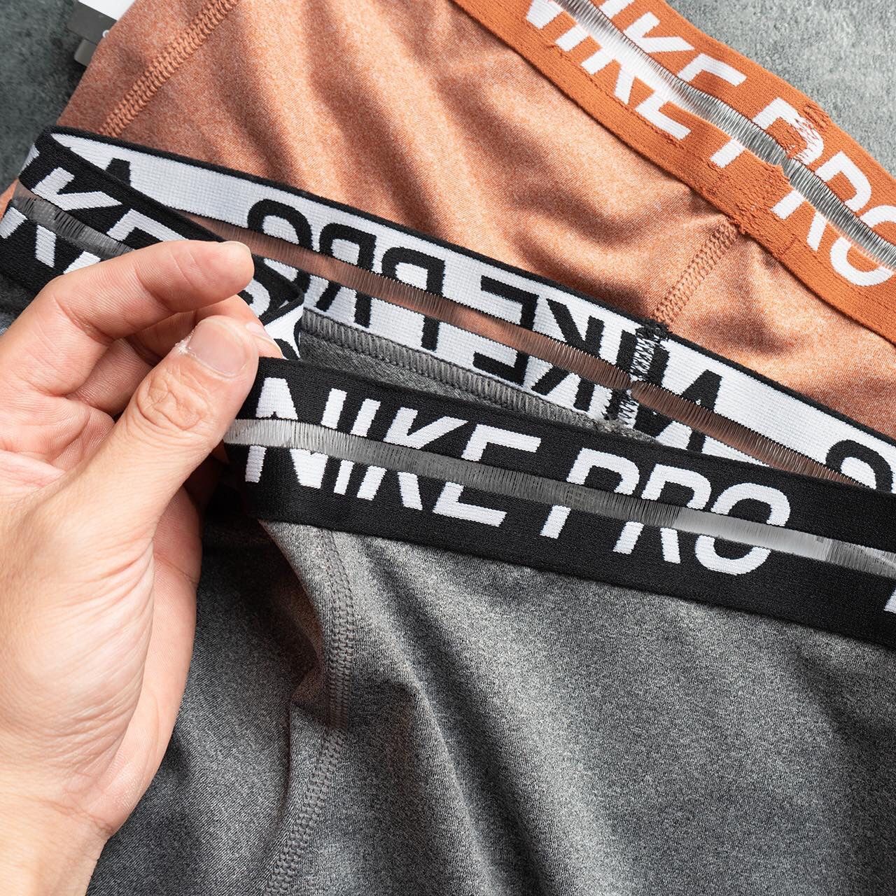  Quần legging NK pro xám/cam 