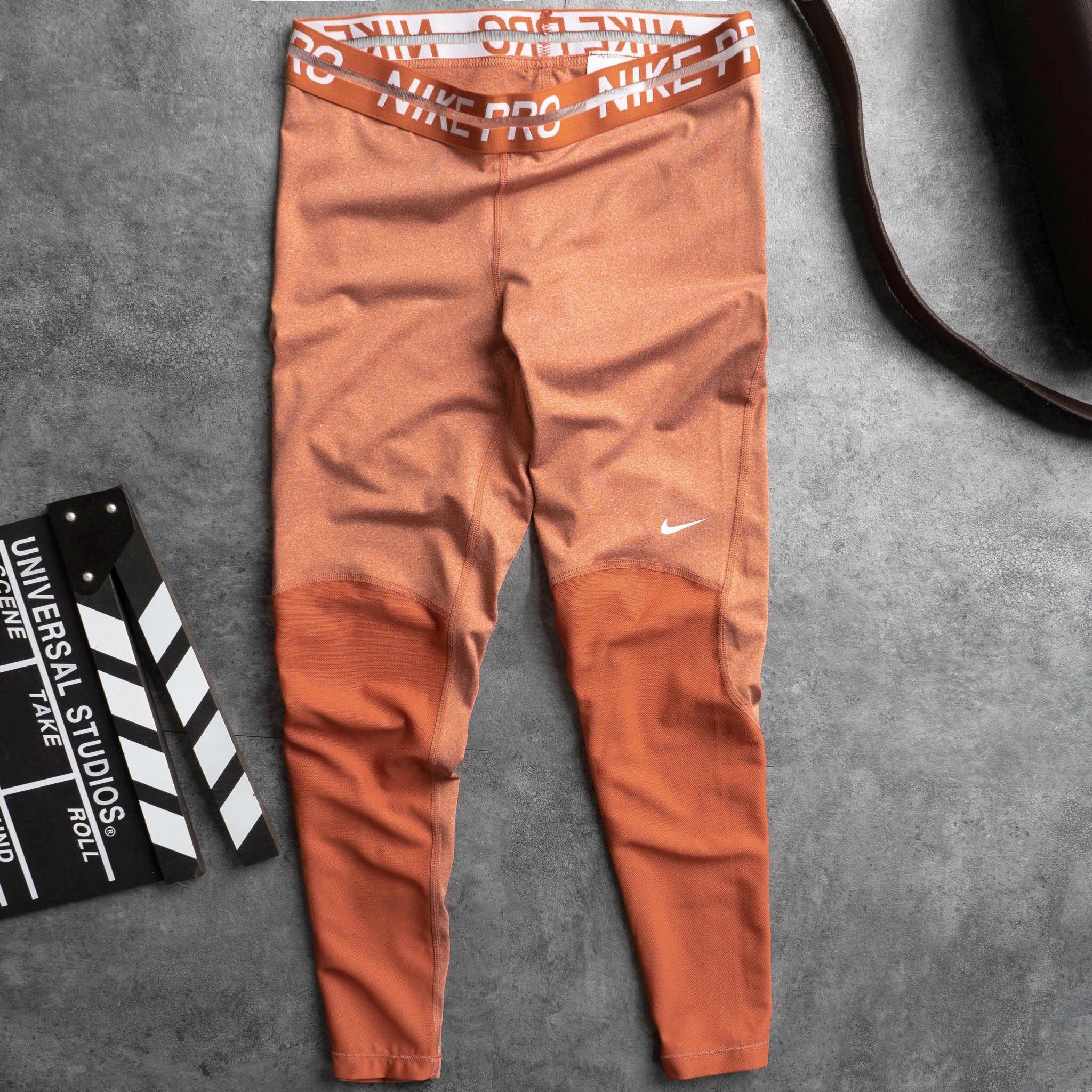  Quần legging NK pro xám/cam 