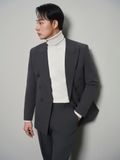  Ziczac Peak Lapel Double Suit Jacket 