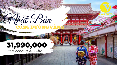 TOUR NHẬT BẢN : CUNG ĐƯỜNG VÀNG | KHỞI HÀNH HCM | 6N5Đ | Giá cực hấp dẫn