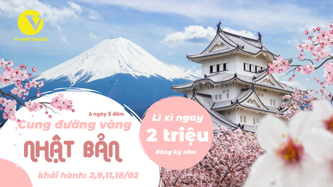 TOUR NHẬT BẢN CUNG ĐƯỜNG VÀNG 2023