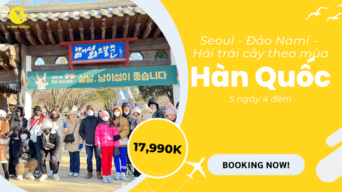Tour Hàn Quốc: SEOUL - ĐẢO NAMI - HÁI TRÁI CÂY THEO MÙA |5N4Đ| giá cực hấp dẫn
