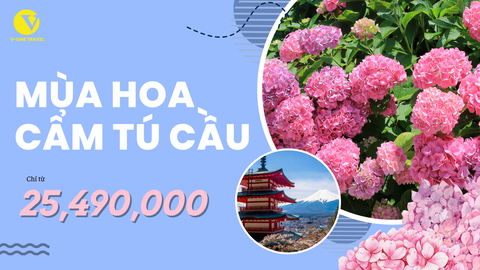 DU LỊCH NHẬT BẢN MÙA HÈ: NGẮM HOA CẨM TÚ CẦU |5N4Đ|
