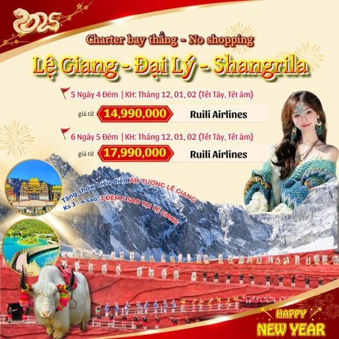 TOUR LỆ GIANG - SHANGRILA - NÚI TUYẾT NGỌC LONG