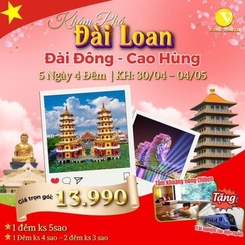 ĐỔI GIÓ KỲ LỄ 30/4: ĐÀI ĐÔNG - CAO HÙNG CHỜ BẠN KHÁM PHÁ
