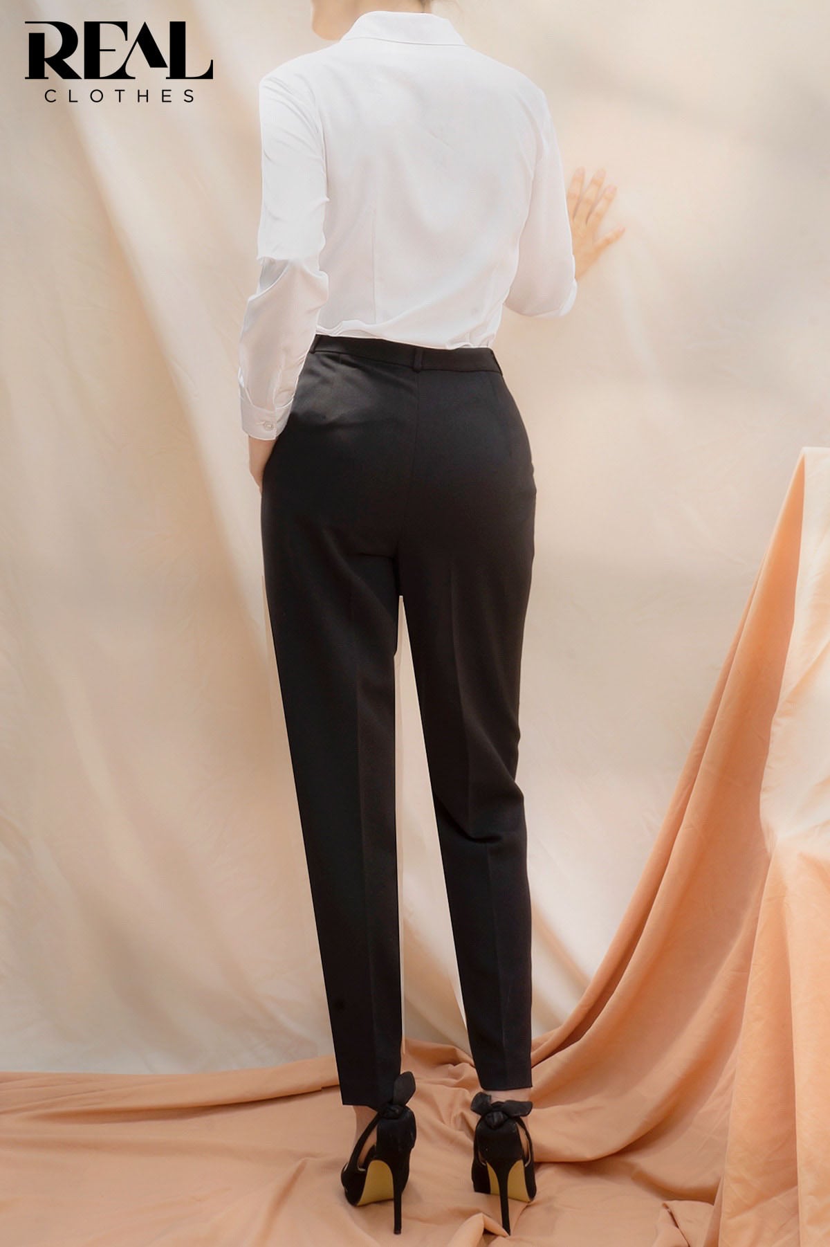 Quần lưng cao cindy đen SALE