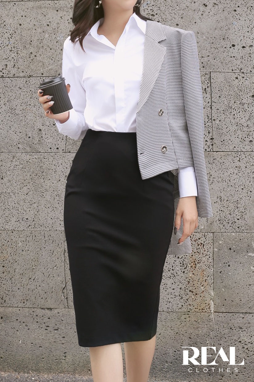 Blazer Lisa zigzag đen SALE