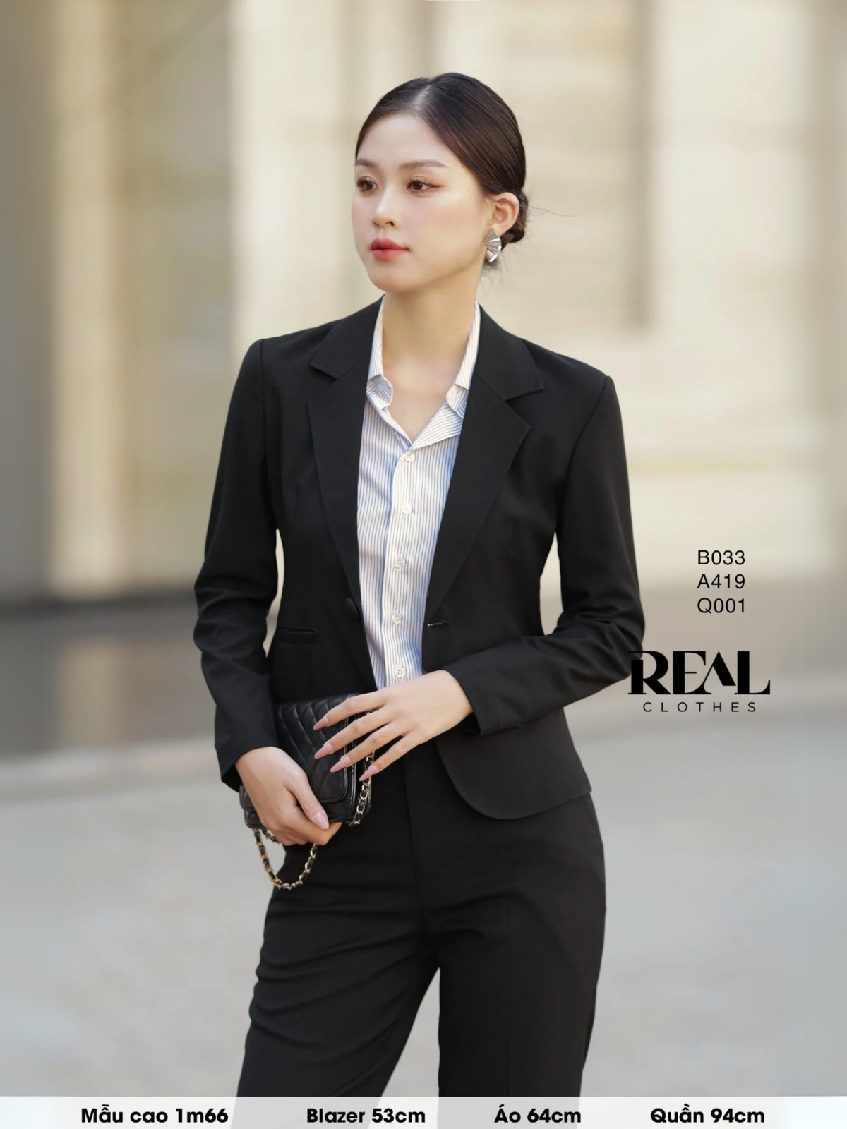 Blazer office đen