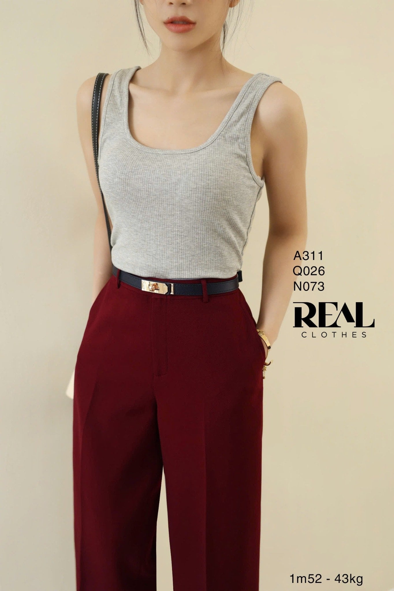 Quần culottes đỏ đô SALE