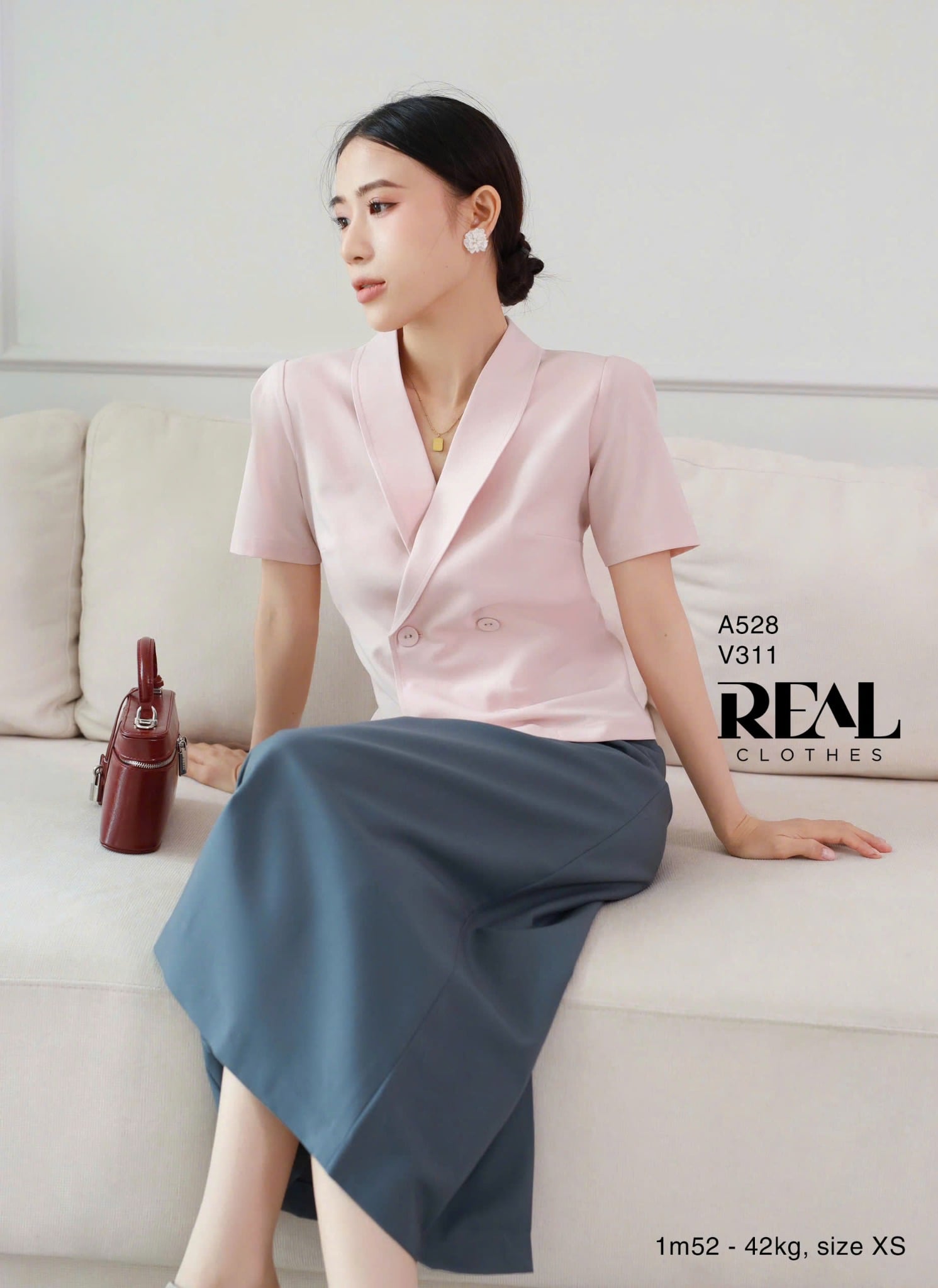 Áo Emma hồng nhạt