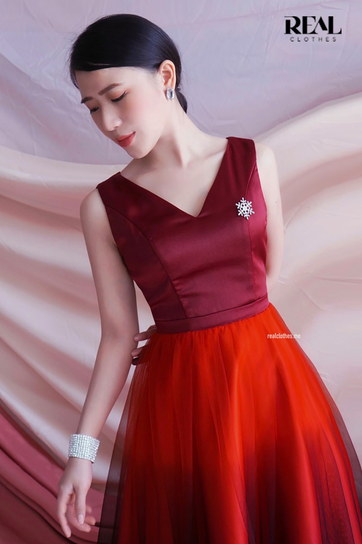 Đầm loang đỏ SALE