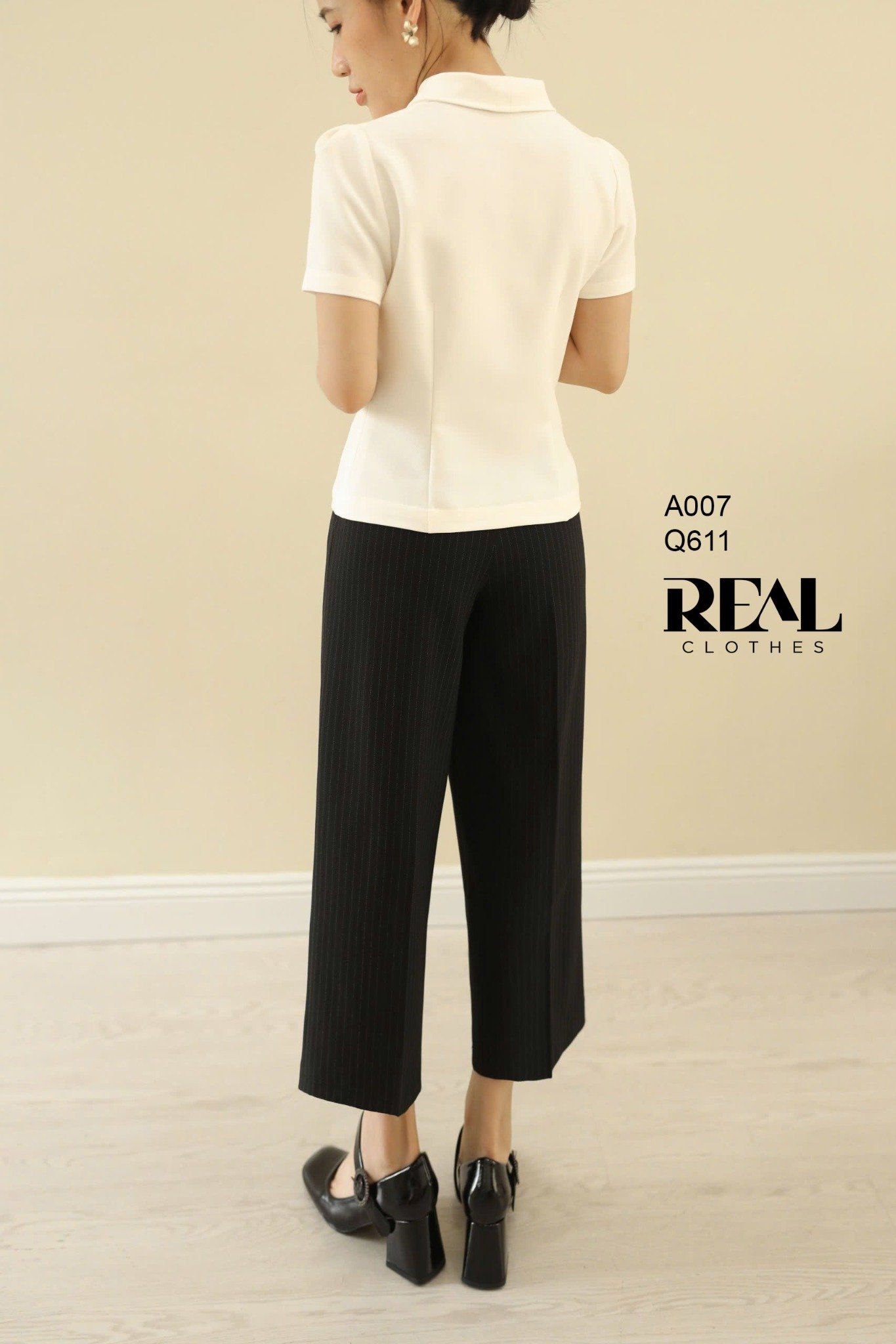 Quần culottes sọc đen SALE