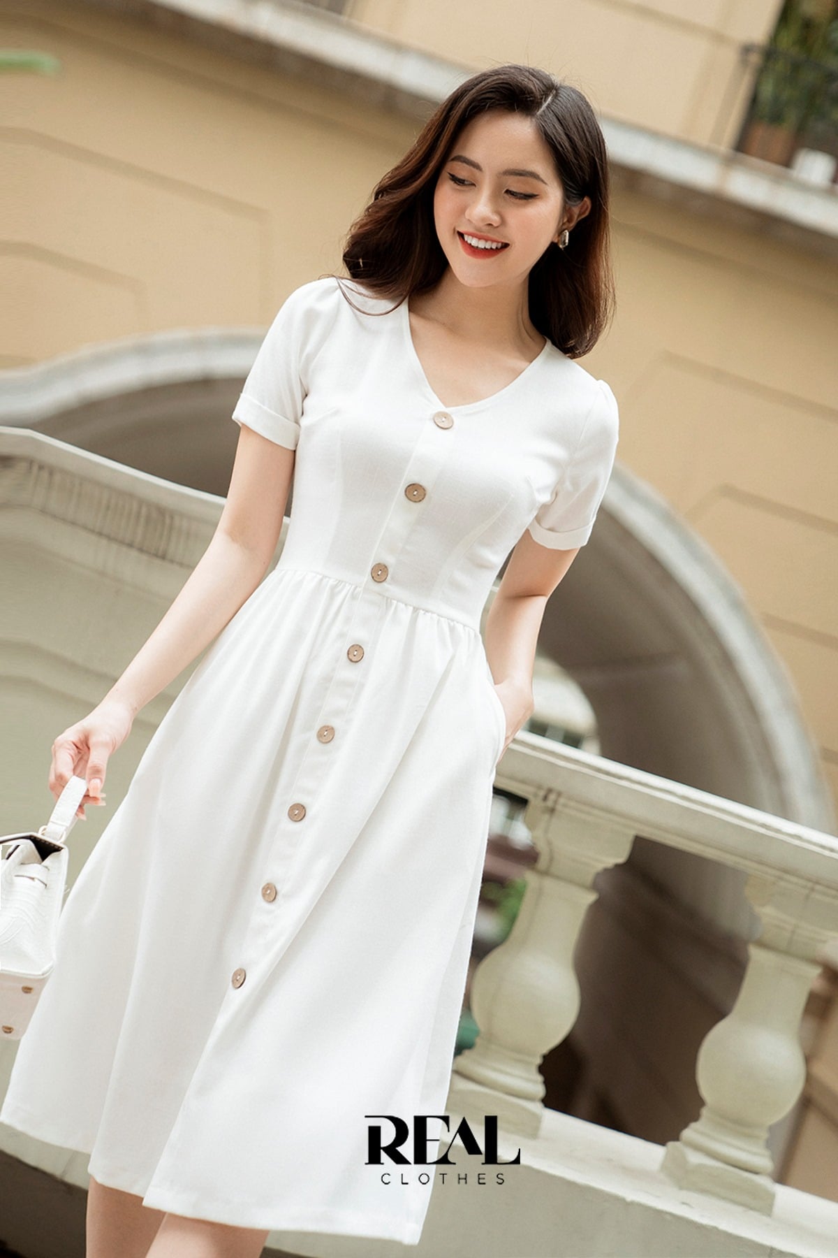 Đầm Paris trắng