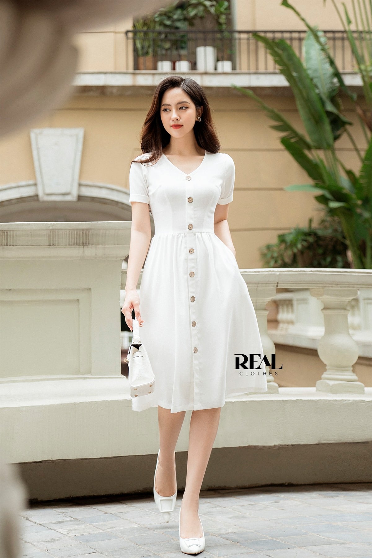 Đầm Paris trắng