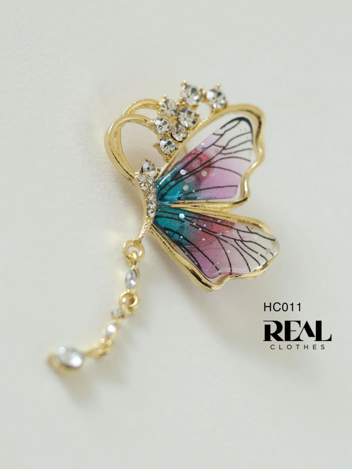  Cài áo bướm kim tuyến tím 