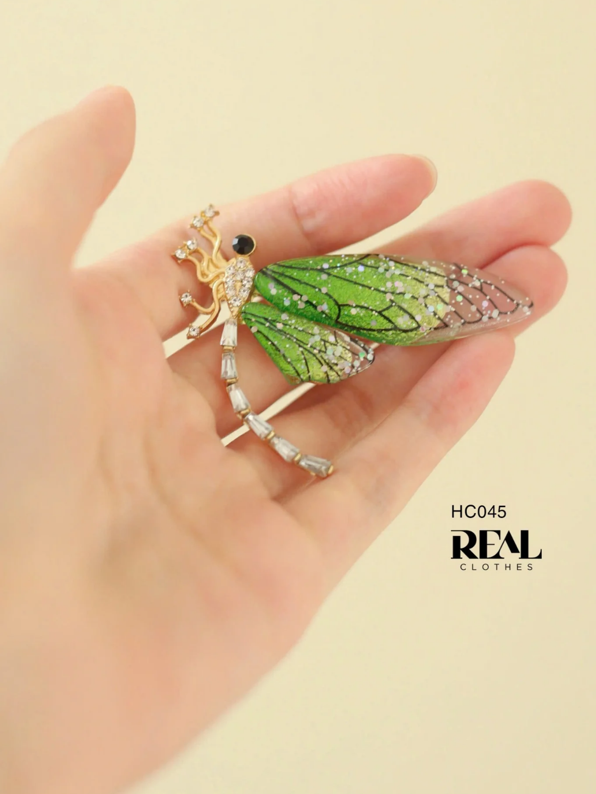 Cài áo chuồn chuồn xanh