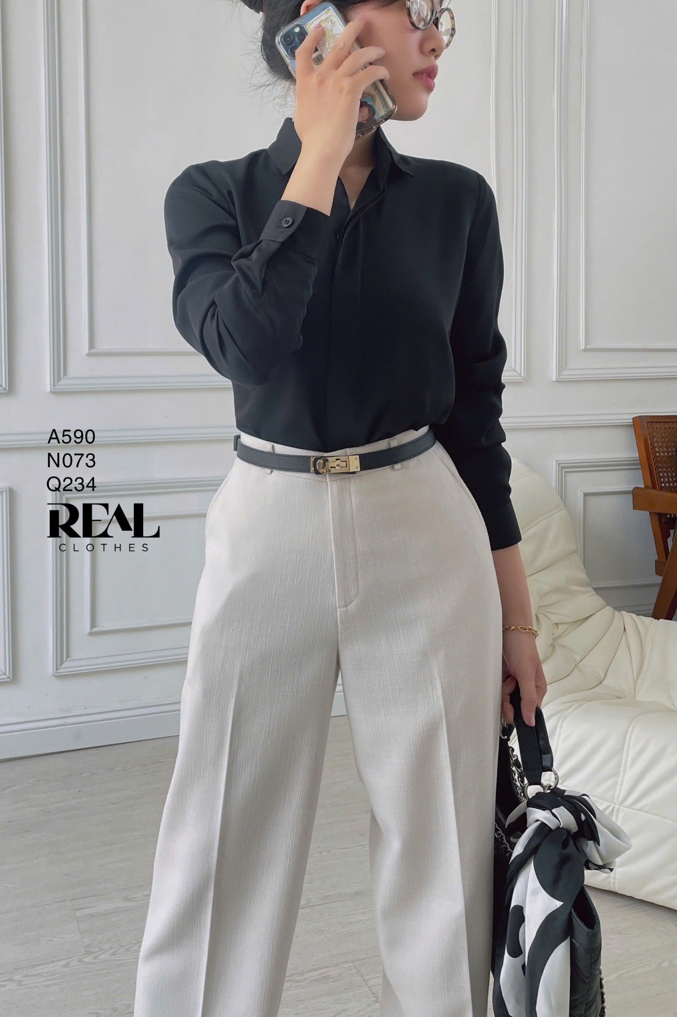 Sơ mi bamboo đen MỚI