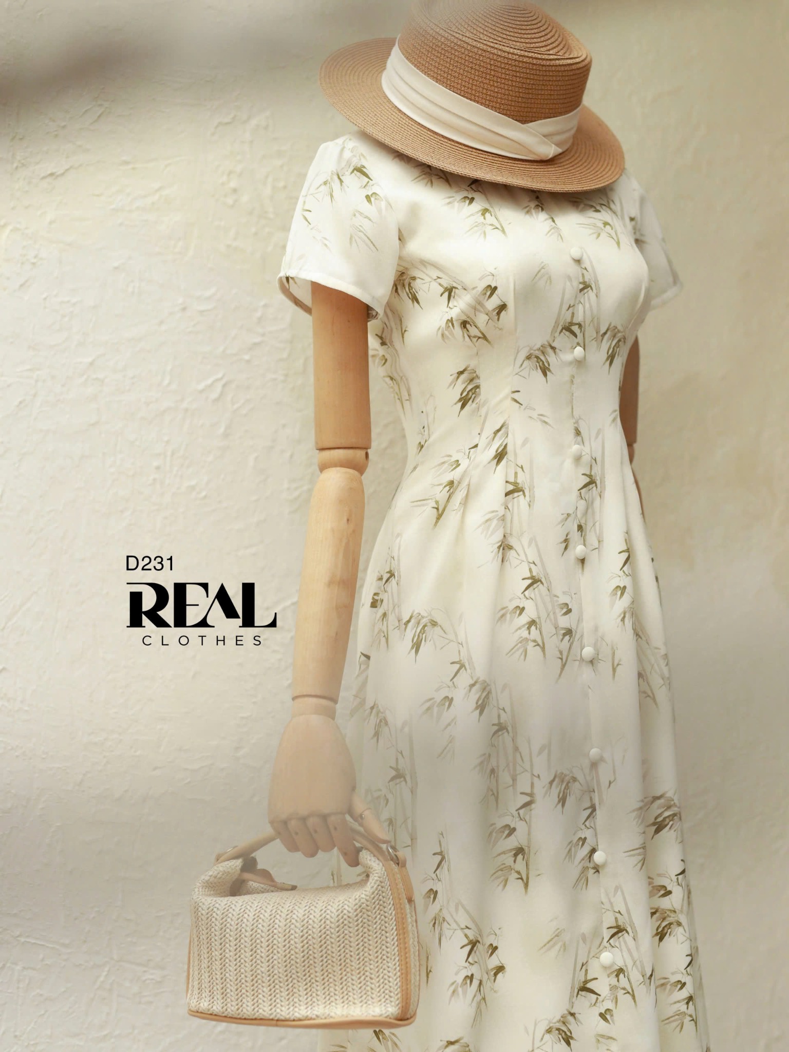 Đầm xếp eo bamboo xanh lá SALE