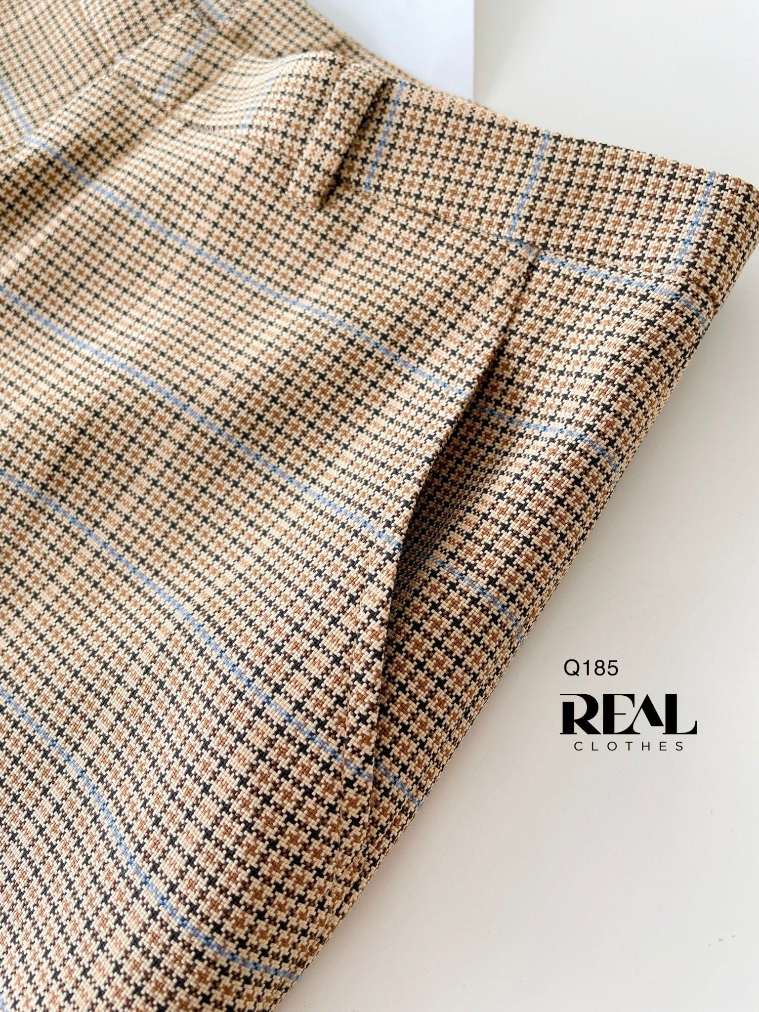 Quần ống đứng caro nâu SALE