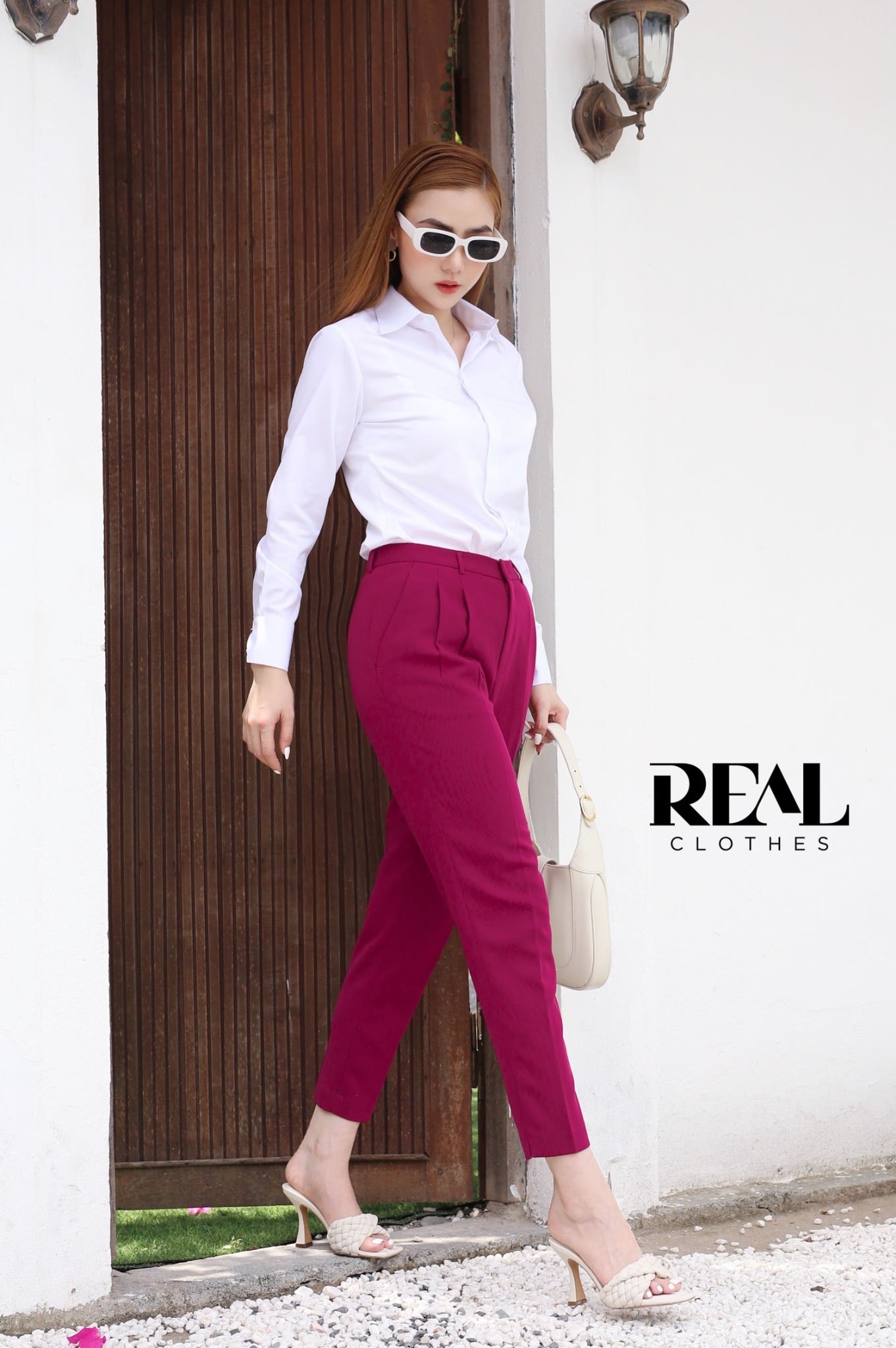 Quần lưng cao cindy hồng cẩm SALE