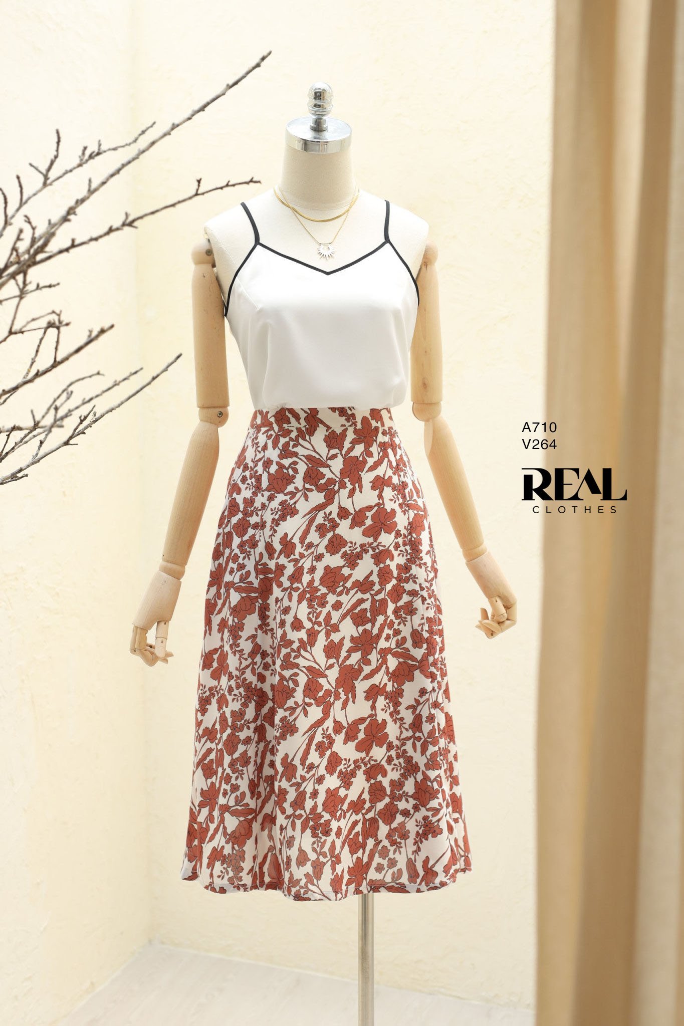 Áo 2 dây trắng viền SALE