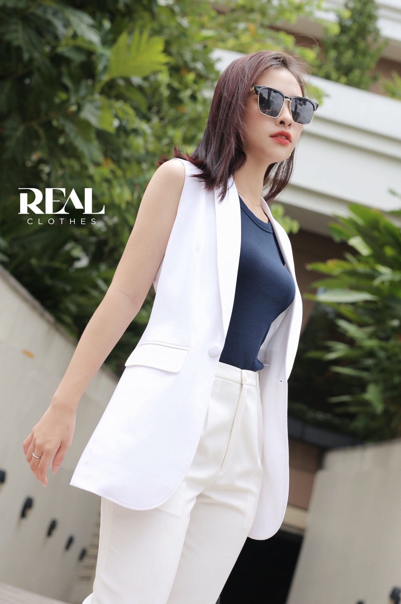 Blazer Ghile trắng 2 lớp SALE