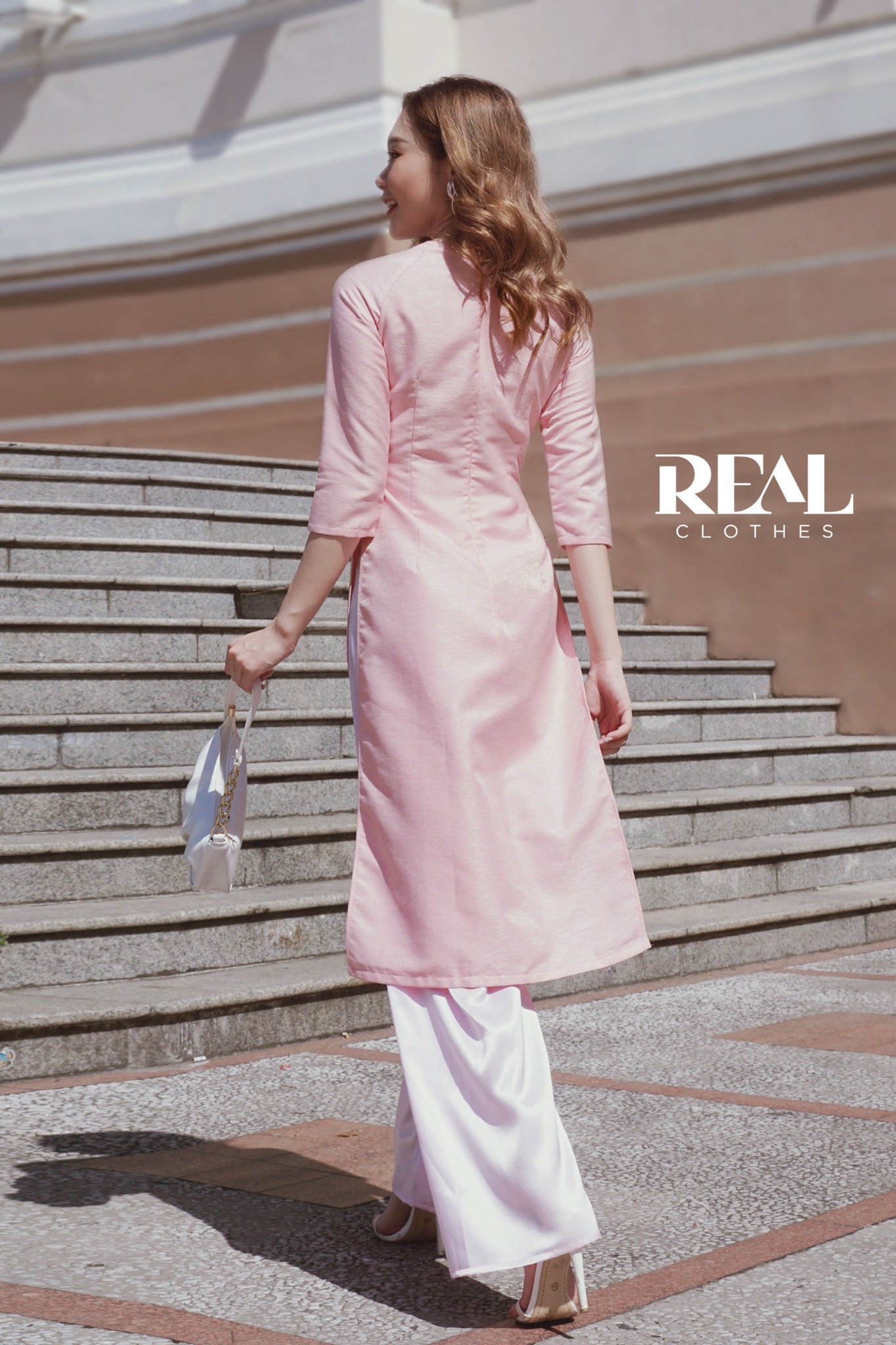 Áo dài cách tân Rose thêu - size XS