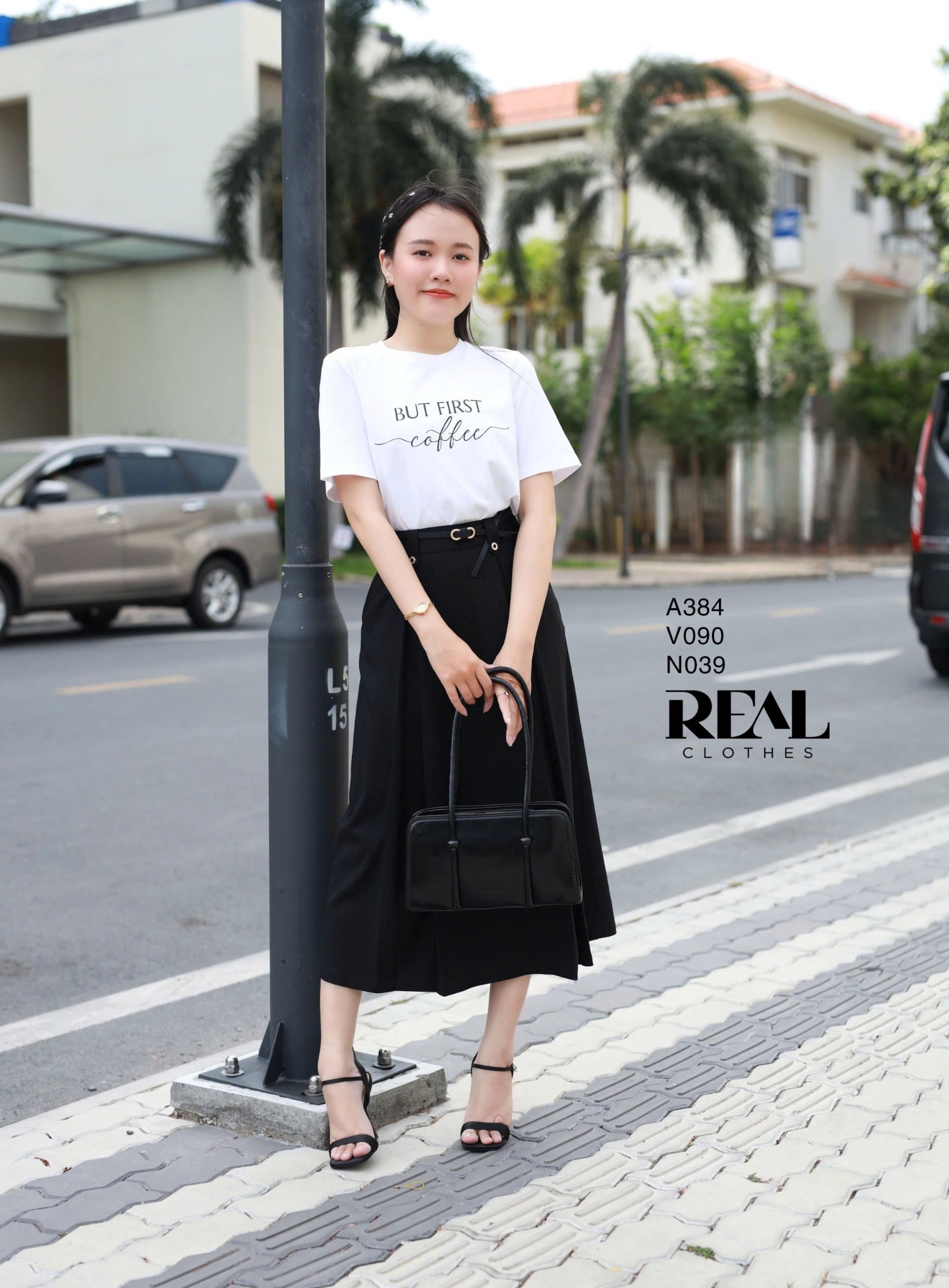 Áo thun cotton trắng COFFEE SALE