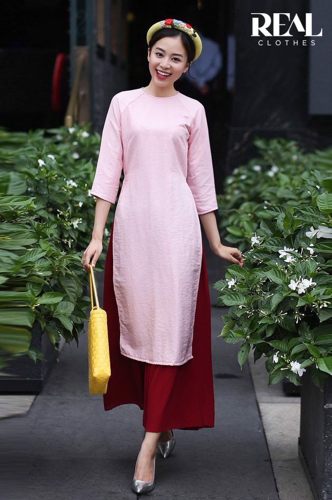 Áo dài cách tân rose