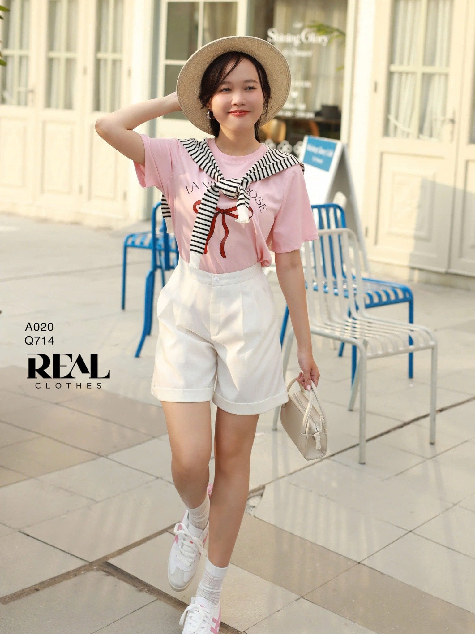Quần short lưng thun linen trắng SALE
